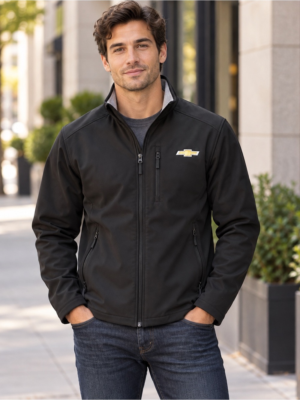 Chevrolet Port Authority J790 Black Fleece-Lined Soft Shell Jacket L